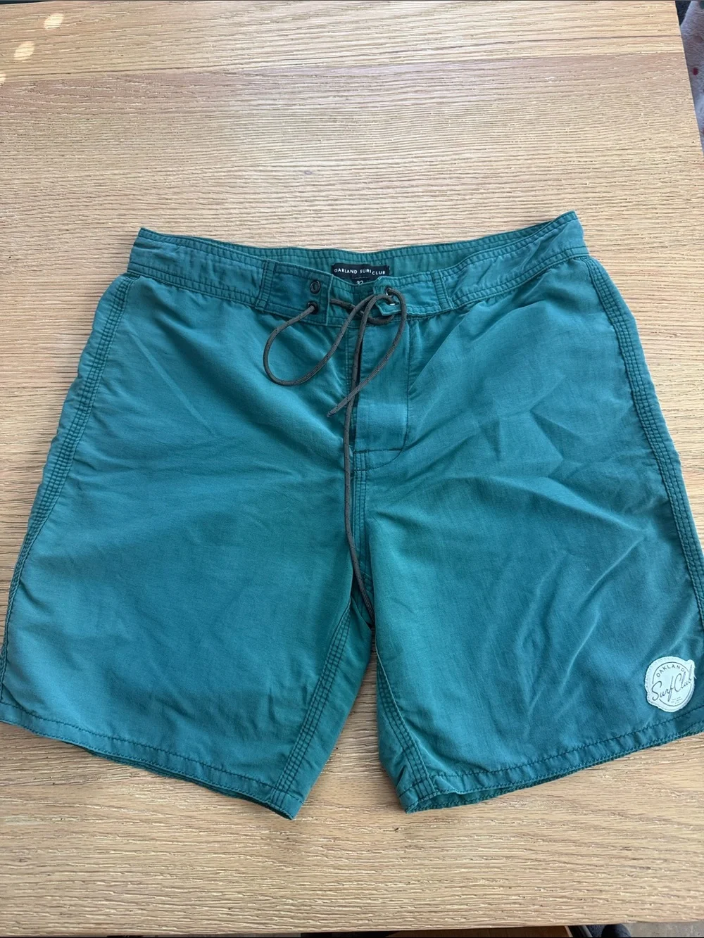 Oakland Surf Club Men's Teal Drawstring Board Shorts